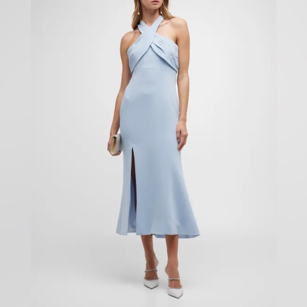 Cinq a Sept Adela Tie-Back Trumpet Midi Dress